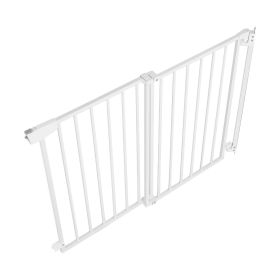 Baby Gate for Stairs, 29-43 in Adjustable Width, 36 in High Dog Gate, No Bottom Bar, One-Handed Operation