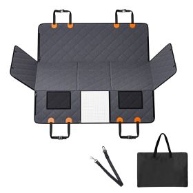 Back Seat Extender, Dog Car Seat Cover for Back Seat Bed with Mesh Window and Storage Pocket (Compatible with: Truck, Model: Full Cover Mat Type & 57.4" x 30.3")